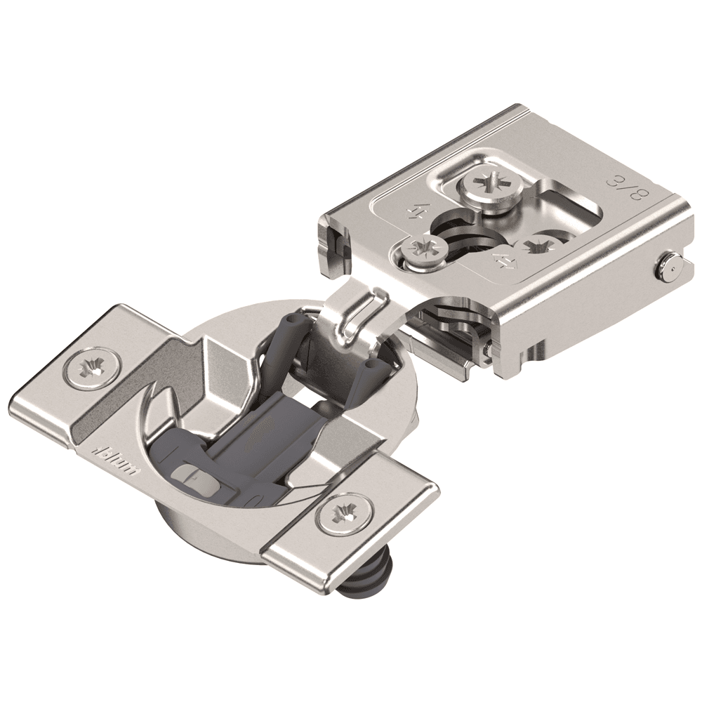 COMPACT CLIP 30C2 105° Opening Wrap-Around Face Frame Hinge,45mm Borin Pattern, Soft-Closing, 3/8" Opening, Press-In