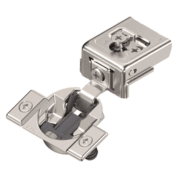 Compact Clip 110° Opening Wrap-Around Face Frame Hinge, 45mm Boring Pattern, Soft-Closing, 1" Overlay, Dowelled