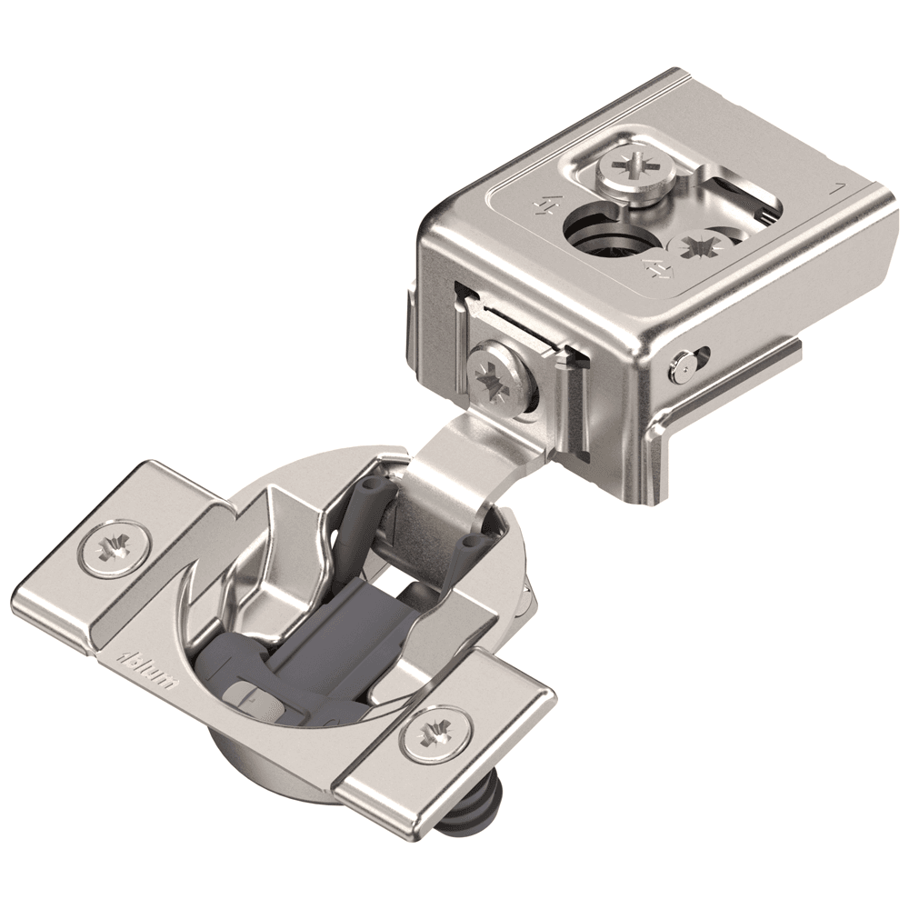 COMPACT CLIP 31C3 110° Opening Wrap-Around Face Frame Hinge,45mm Borin Pattern, Soft-Closing, 1" Opening, Press-In