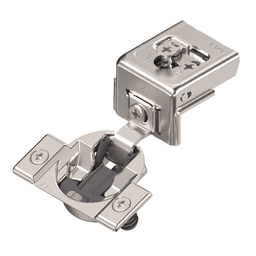 Compact 31C3 110° Opening Wrap-Around Face Frame Hinge, 45mm Boring Pattern, Soft-Closing, 1-1/4" Overlay, Dowelled