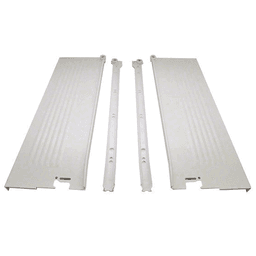 Metabox 320H Drawer Slide with 75lb Capacity, 3/4 Extension, Self-Closing, 6", White, 16