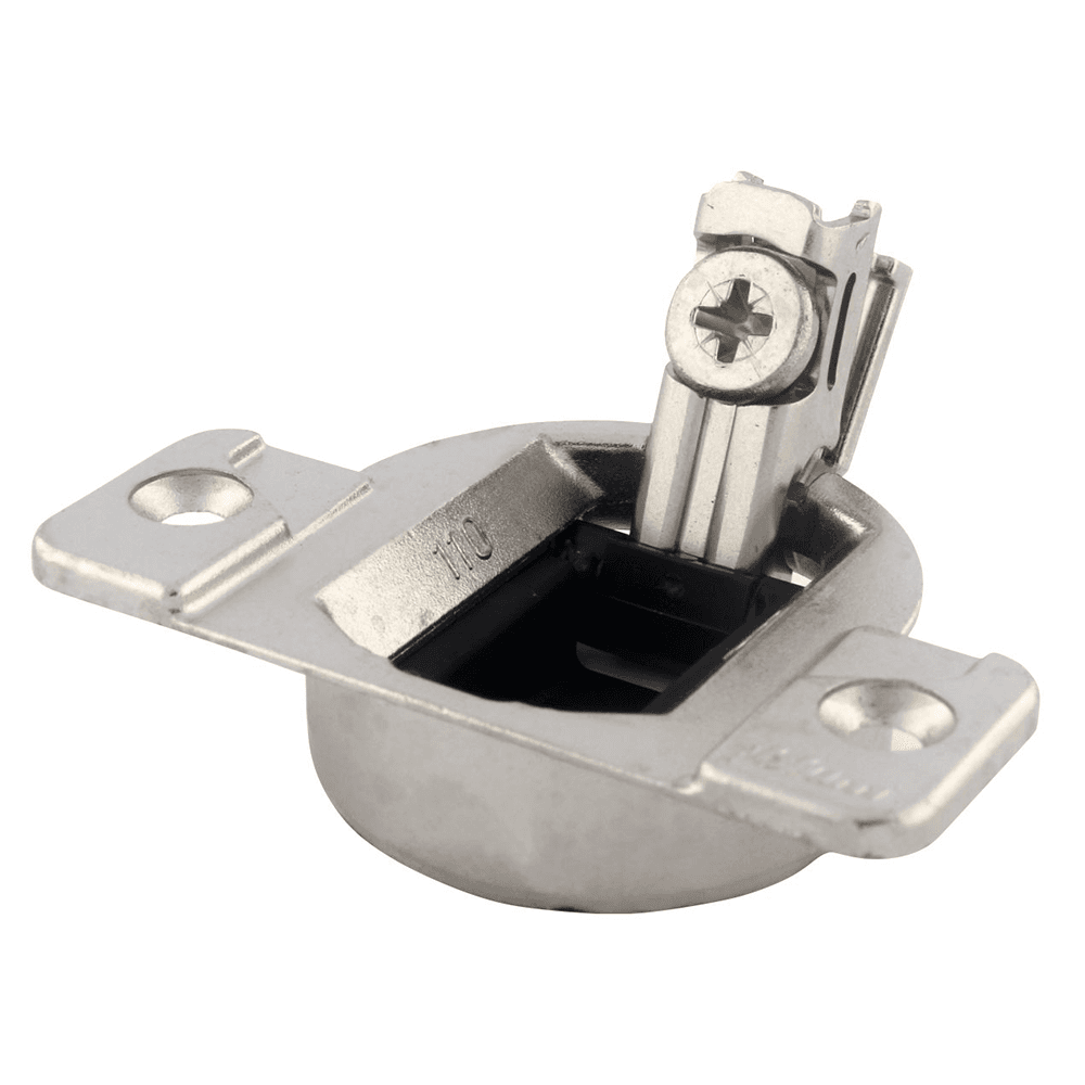 Compact 33 110° Opening Wrap-Around Face Frame Hinge, 45mm Boring Pattern, Self-Closing, Screw-On