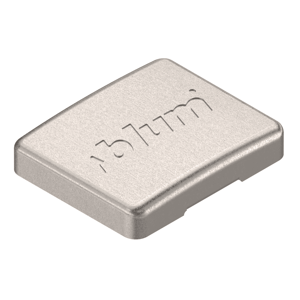 Compact 38N Hinge Arm Embossed Blum Logo Cover Cap, Nickel-Plated