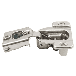 Compact 38N 105° Opening Edge-Mount Face Frame Hinge, 45mm Boring Pattern, Self-Closing, 1/2" Overlay, Screw-On