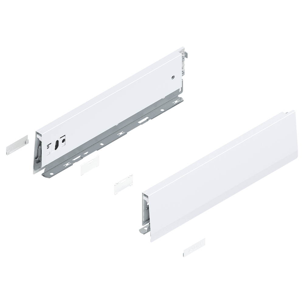 Merivobox Drawer Profile M-Height 91mm, Silk White Matte, 350mm