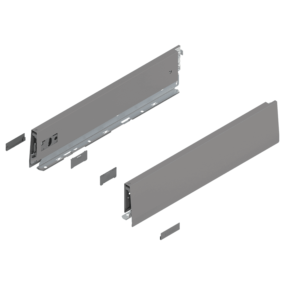 Merivobox Drawer Profile M-Height 91mm, Indium Gray Matte, 400mm