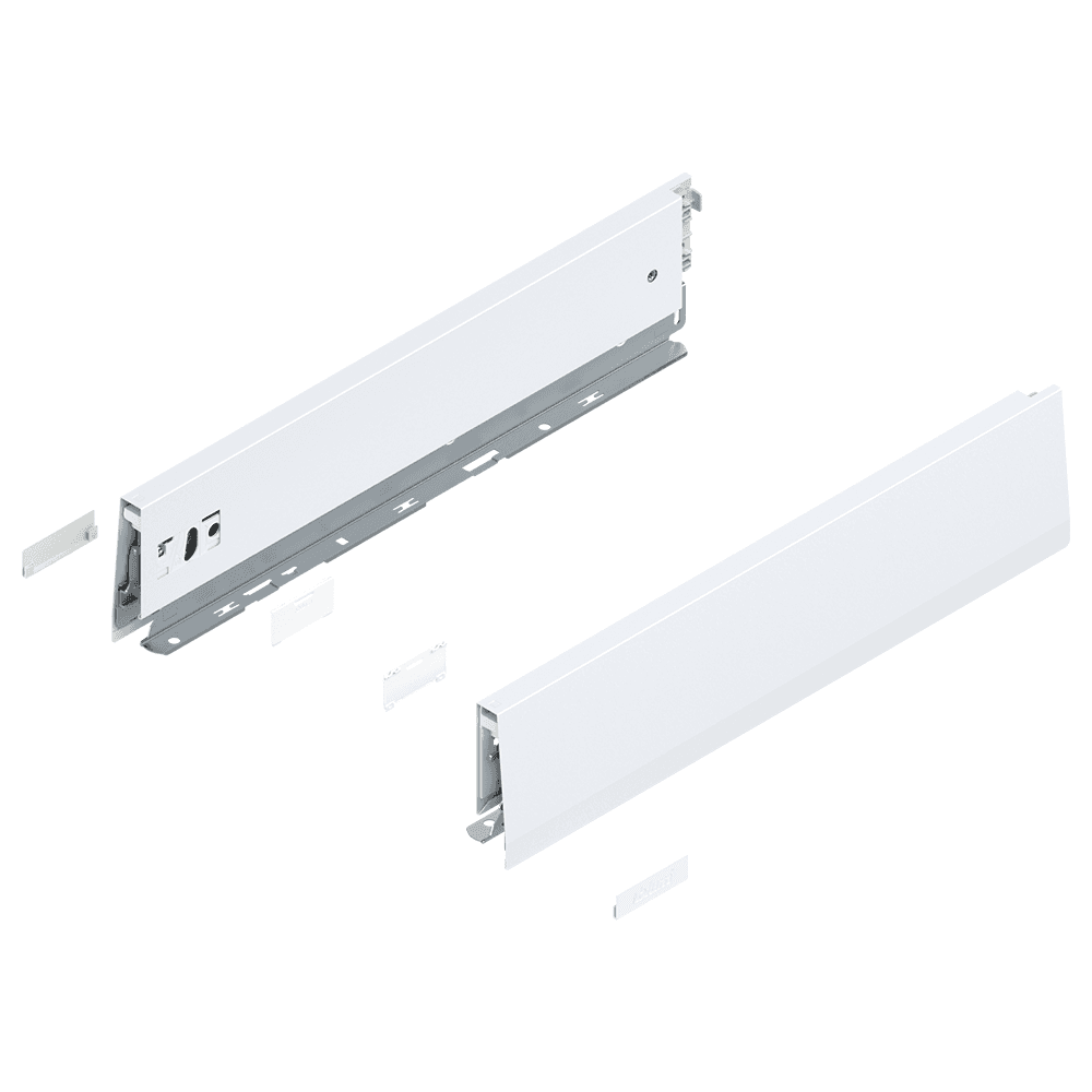 Merivobox Drawer Profile M-Height 91mm, Silk White Matte, 400mm