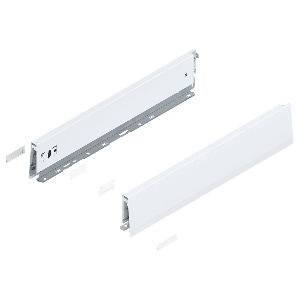 Merivobox Drawer Profile M-Height 91mm, Silk White Matte, 450mm