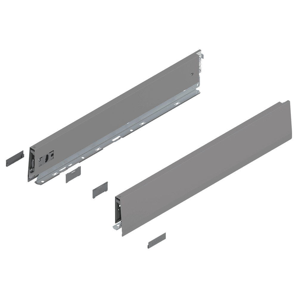 Merivobox Drawer Profile M-Height 91mm, Indium Gray Matte, 500mm