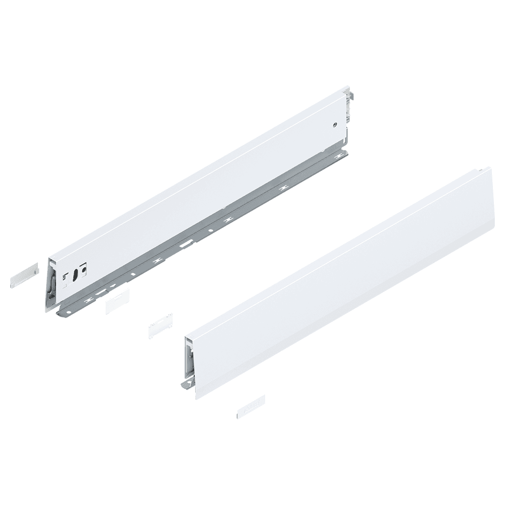 Merivobox Drawer Profile M-Height 91mm, Silk White Matte, 550mm