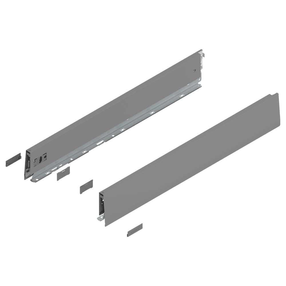 Merivobox Drawer Profile M-Height 91mm, Indium Gray Matte, 600mm
