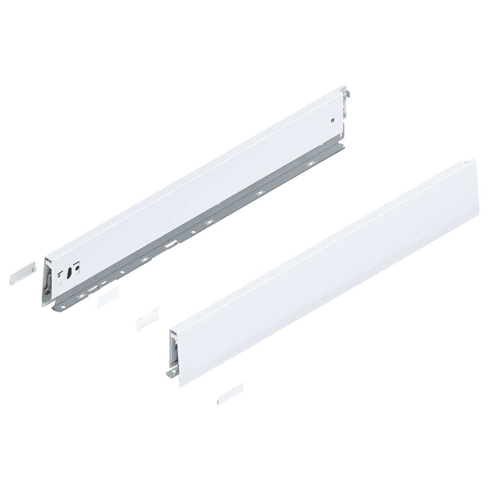 Merivobox Drawer Profile M-Height 91mm, Silk White Matte, 600mm