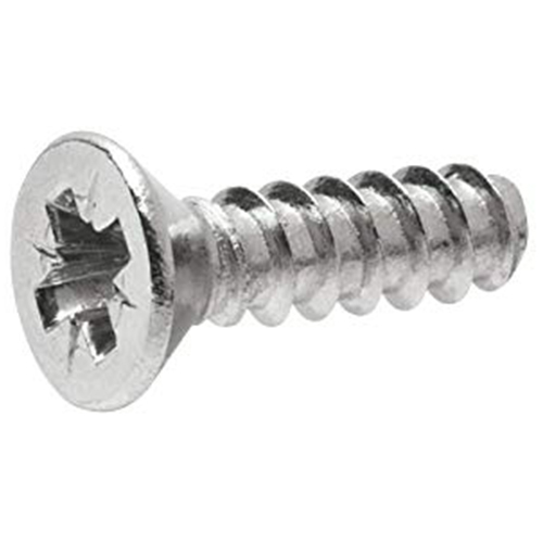 #6 x 1/2" Flat Head Euro Screw, Pozi Drive Standard Thread and Blunt Point, Zinc, Box of Thousand by Blum