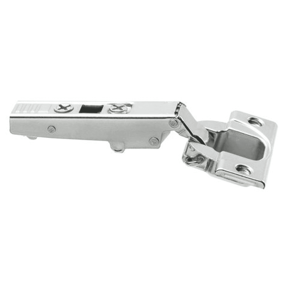 Clip Top 110° Opening Hinge, 45mm Bore Pattern, Free-Swinging, Full Overlay, Nickel-Plated, Screw-On