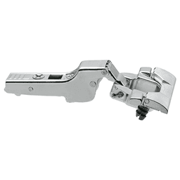 Clip Top 110° Opening Hinge, 45mm Bore Pattern, Free-Swinging, Half Overlay, Nickel-Plated, Inserta