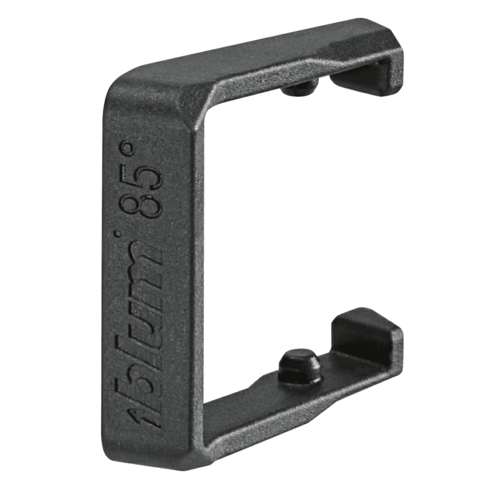 85° Opening Angle Restriction Clip for Thin Door Hinges, Deep Gray