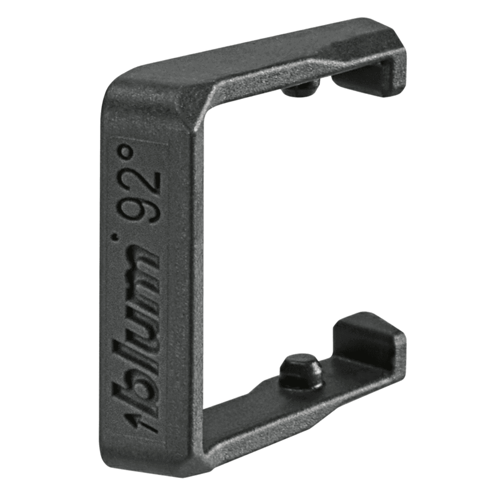 92° Opening Angle Restriction Clip for Thin Door Hinges, Dust Gray