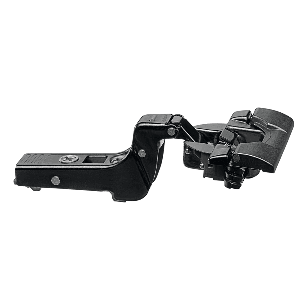 Clip Top 95° Opening Thick Door Hinge, 45mm Bore Pattern, Soft-Closing, Inset, Onyx Black, Inserta