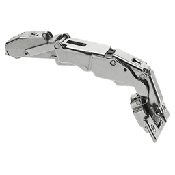 Clip Top 155° Opening Zero Protrusion Hinge, 45mm Bore Pattern, Self-Closing, Full Overlay, Nickel-Plated, Screw-On