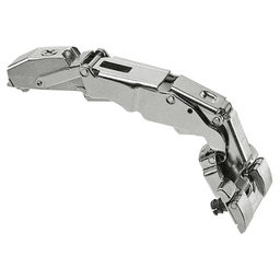 Clip Top 155° Opening Zero Protrusion Hinge, 45mm Bore Pattern, Self-Closing, Full Overlay, Nickel-Plated, Inserta