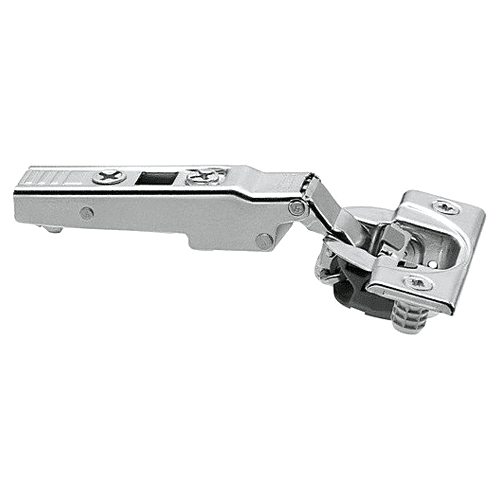 Clip 107° Opening Hinge, 45mm Bore Pattern, Self-Closing, Full Overlay, Nickel-Plated, Dowelled