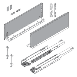 20" Legrabox Drawer System C Height, 7-0/0", 170lb Capacity Full-Extension with BLUMOTION, Silk White