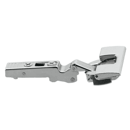 Clip Top -30° Angled 110° Opening Hinge, 45mm Boring Pattern, Self-Closing, Overlay, Nickel-Plated, Inserta