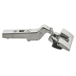 Clip Top +30° III Angled 95° Opening Hinge, 45mm Boring Pattern, Self-Closing, Overlay, Nickel-Plated, Inserta