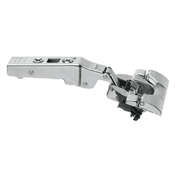 Clip Top +15° Angled 95° Opening Hinge with BLUMOTION Soft-Closing, 45mm Boring Pattern, Full Overlay, Nickel-Plated, Inserta
