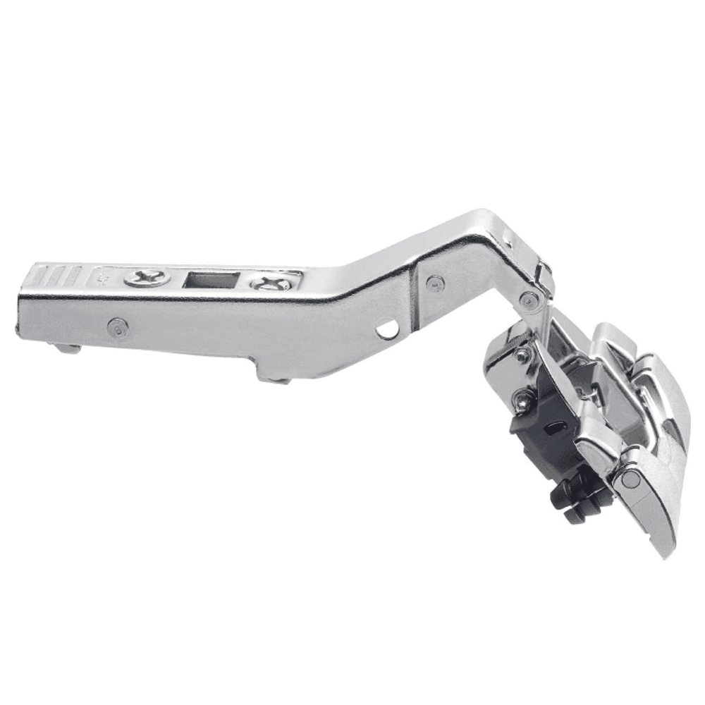 Clip Top +45° I Angled 95° Opening Hinge with BLUMOTION Soft-Closing, 45mm Boring Pattern, Half Overlay, Nickel-Plated, Inserta