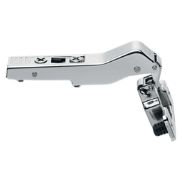 Clip Top +45° II Angled 110° Opening Hinge, 45mm Boring Pattern, Self-Closing, Full Overlay, Nickel-Plated, Dowelled