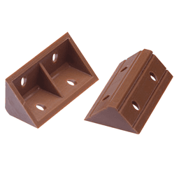 2" x 3/4" x 3/4" Vertical Corner Brace, Tan, Pack of 1000