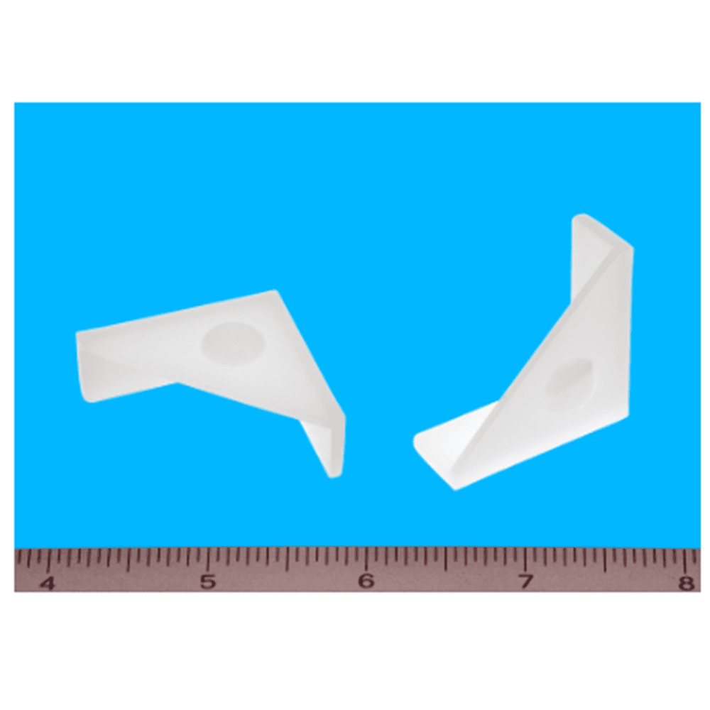 1-1/4" x 1-1/4" Plastic Corner Protector, White, Box of 1000