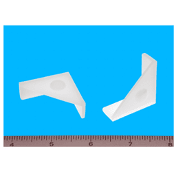 1-1/4" x 1-1/4" Plastic Corner Protector, White, Box of 1000
