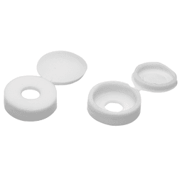 Screw Cover Cap, White, Plastic