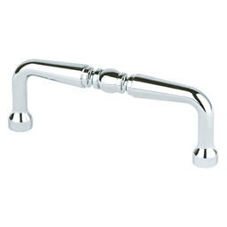 3" Advantage Plus-2 Rounded End Pull, Polished Chrome, 3-3/8" Length