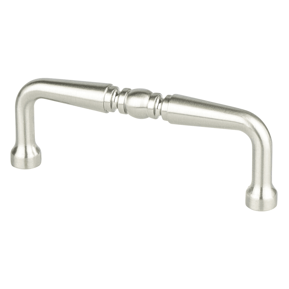 3" Advantage Plus-2 Rounded End Pull, Brushed Nickel, 3-3/8" Length