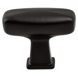 1-9/16" Subtle Surge Rectangle Knob, Matte Black