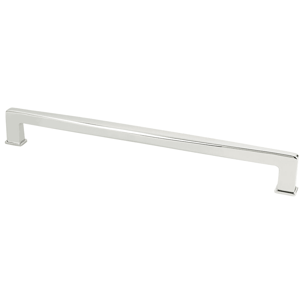 12" Subtle Surge Decorative Bar Pull, Polished Nickel