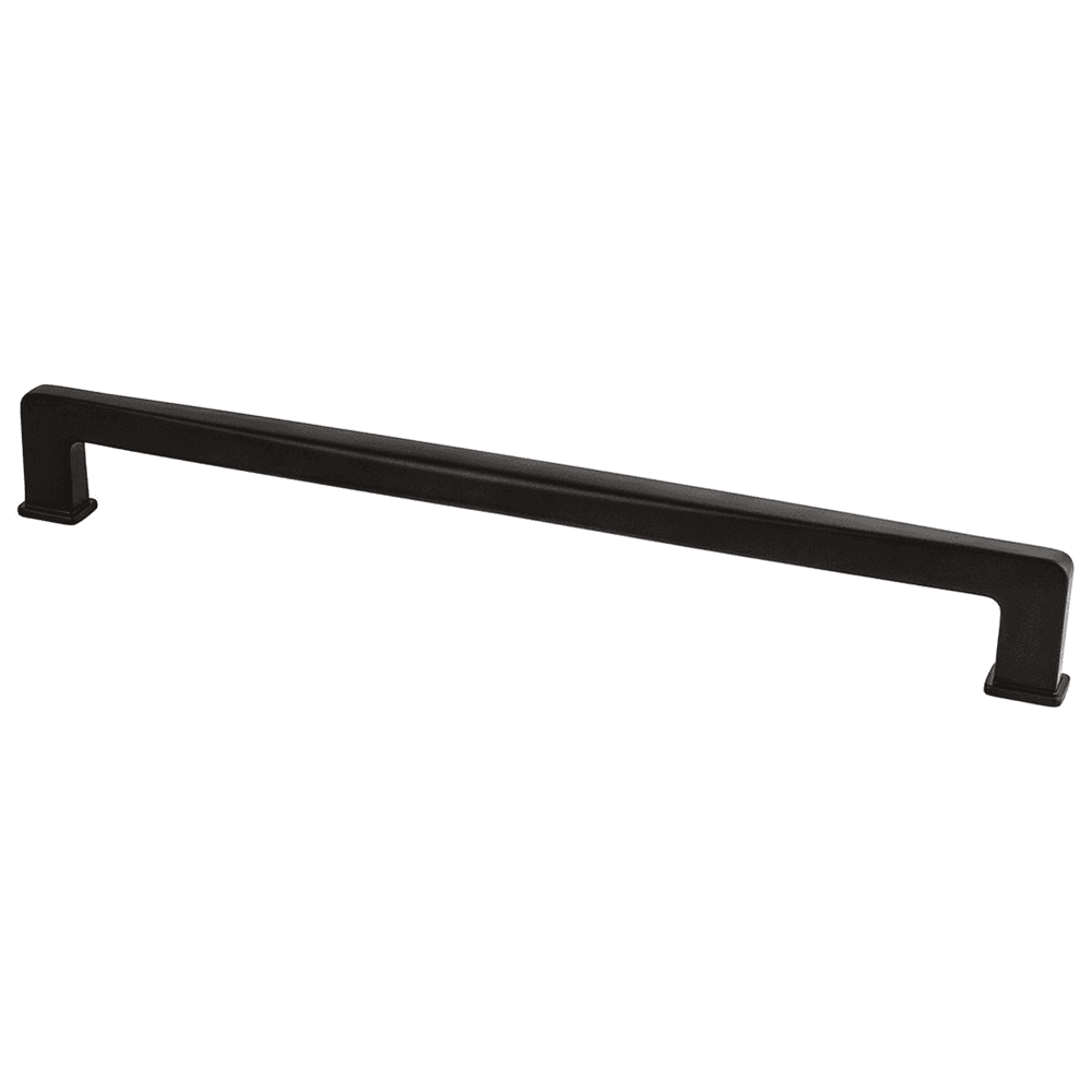 12" Subtle Surge Decorative Bar Pull, Black