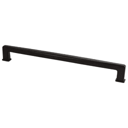 12" Subtle Surge Decorative Bar Pull, Black