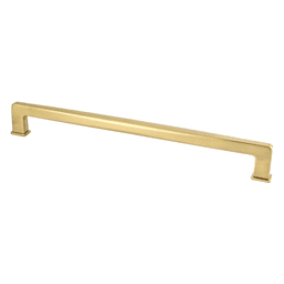 12" Subtle Surge Decorative Bar Pull, Modern Brushed Gold