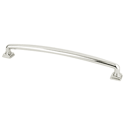 224mm Tailored Traditional Handle Pull, Polished Nickel