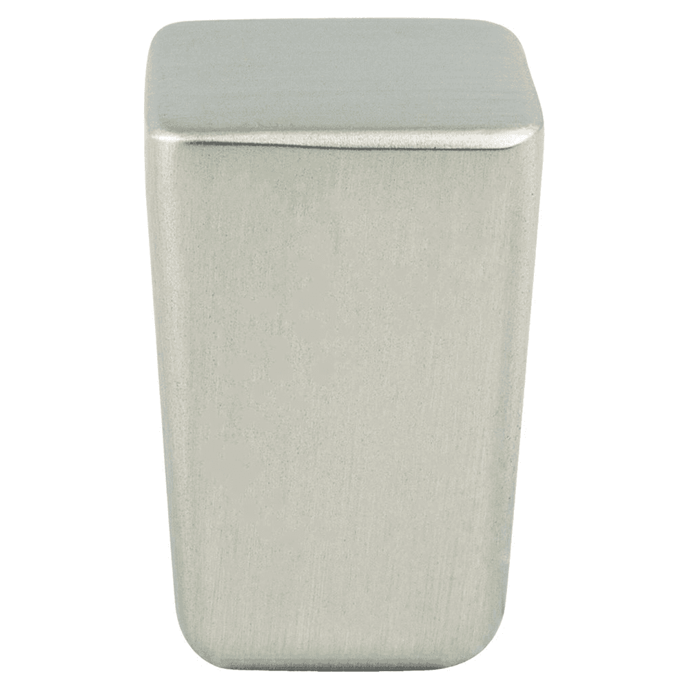19/32" Mini Small Square Knob, Brushed Nickel