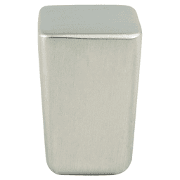 19/32" Mini Small Square Knob, Brushed Nickel