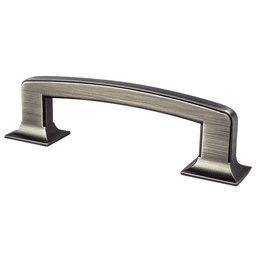 96mm Hearthstone Handle Pull, Vintage Nickel, 4-13/16" Length