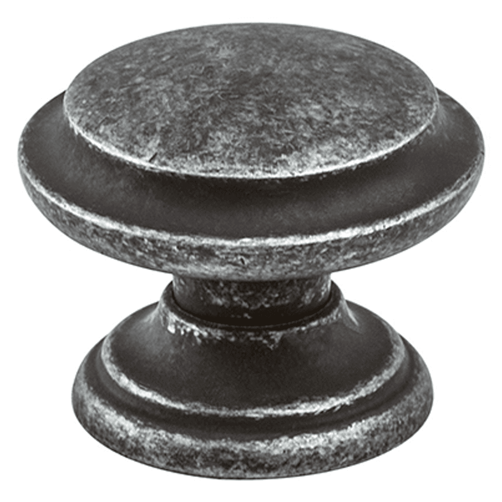 35mm Euro Rustica Ringed Knob, Rustic Iron