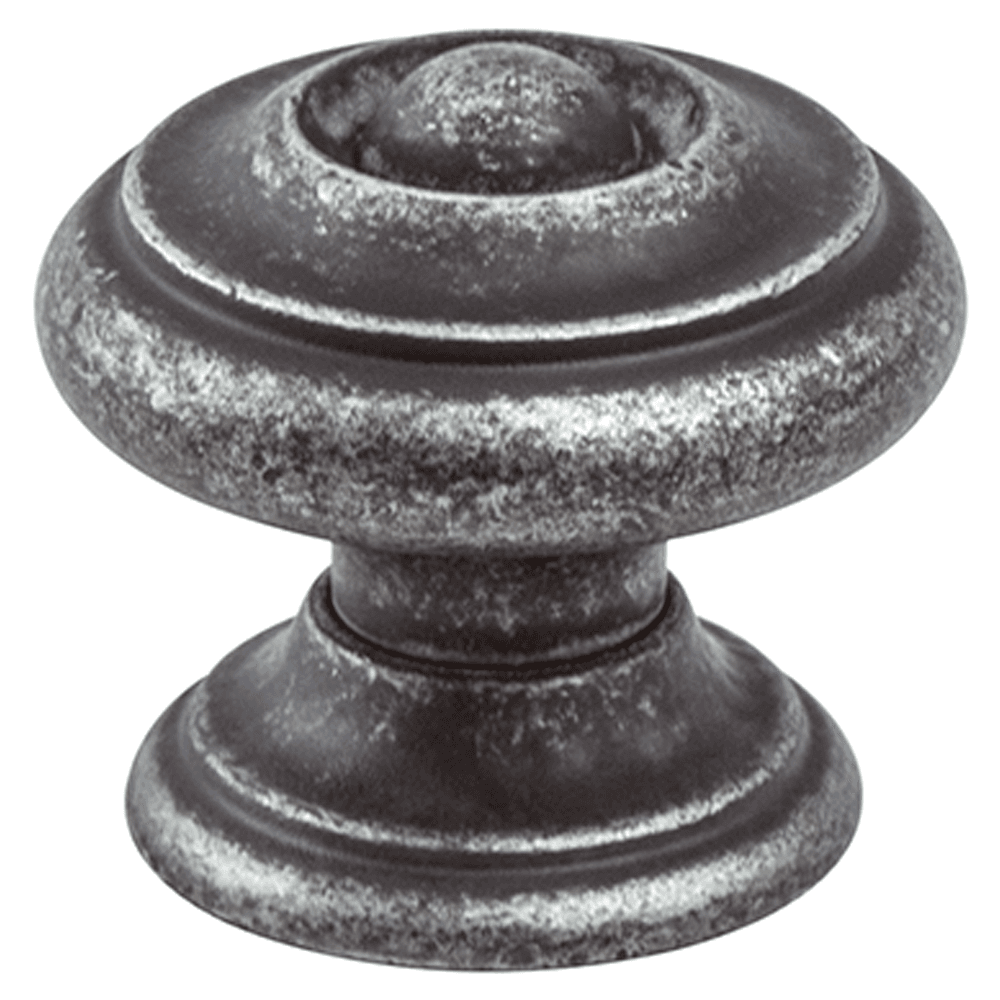 30mm Euro Rustica Mushroom Knob, Rustic Iron