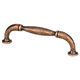 96mm Euro Rustica Flat Pull, Rustic Copper