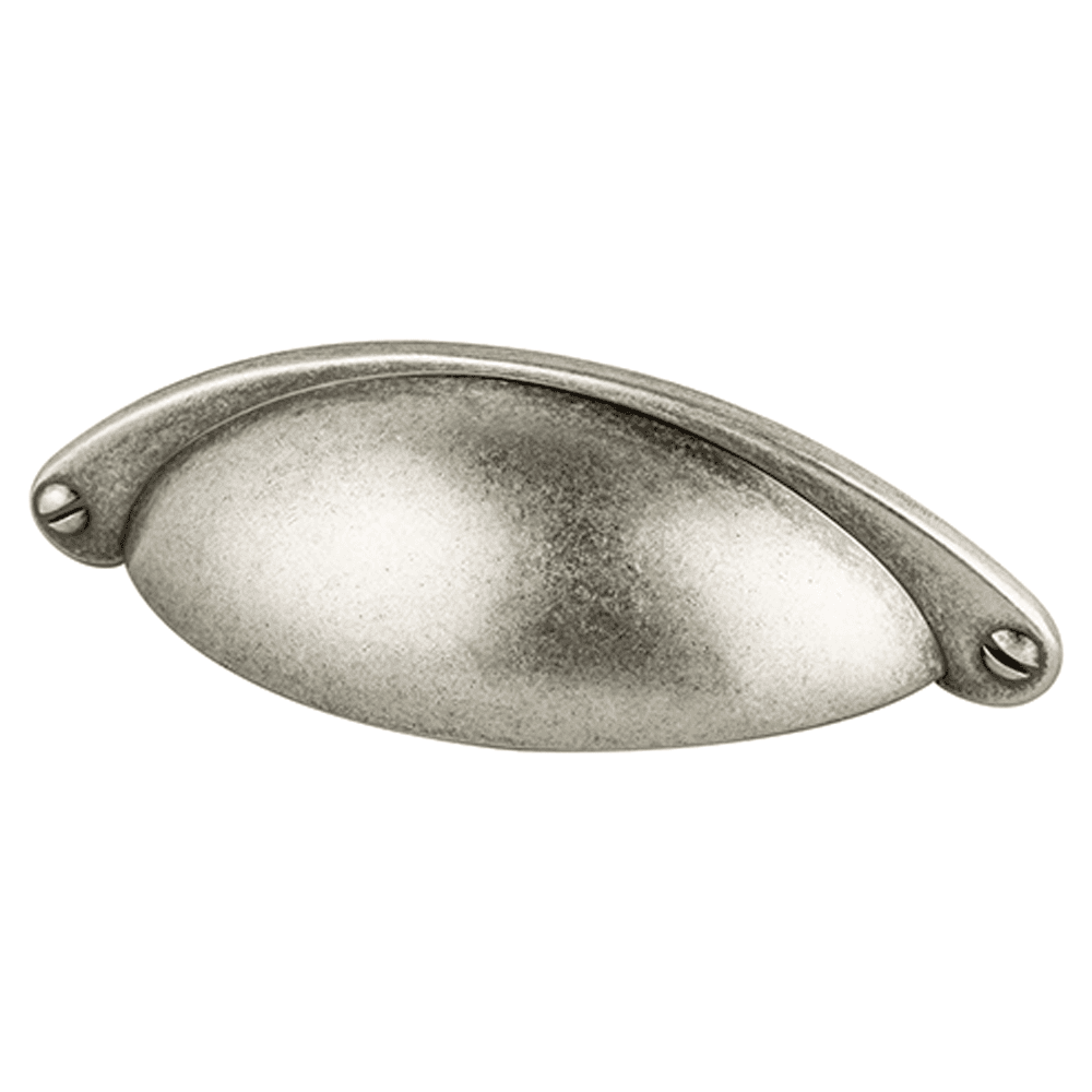 2-1/2" Andante Cup Pull, Antique Pewter, 4-1/16" Length